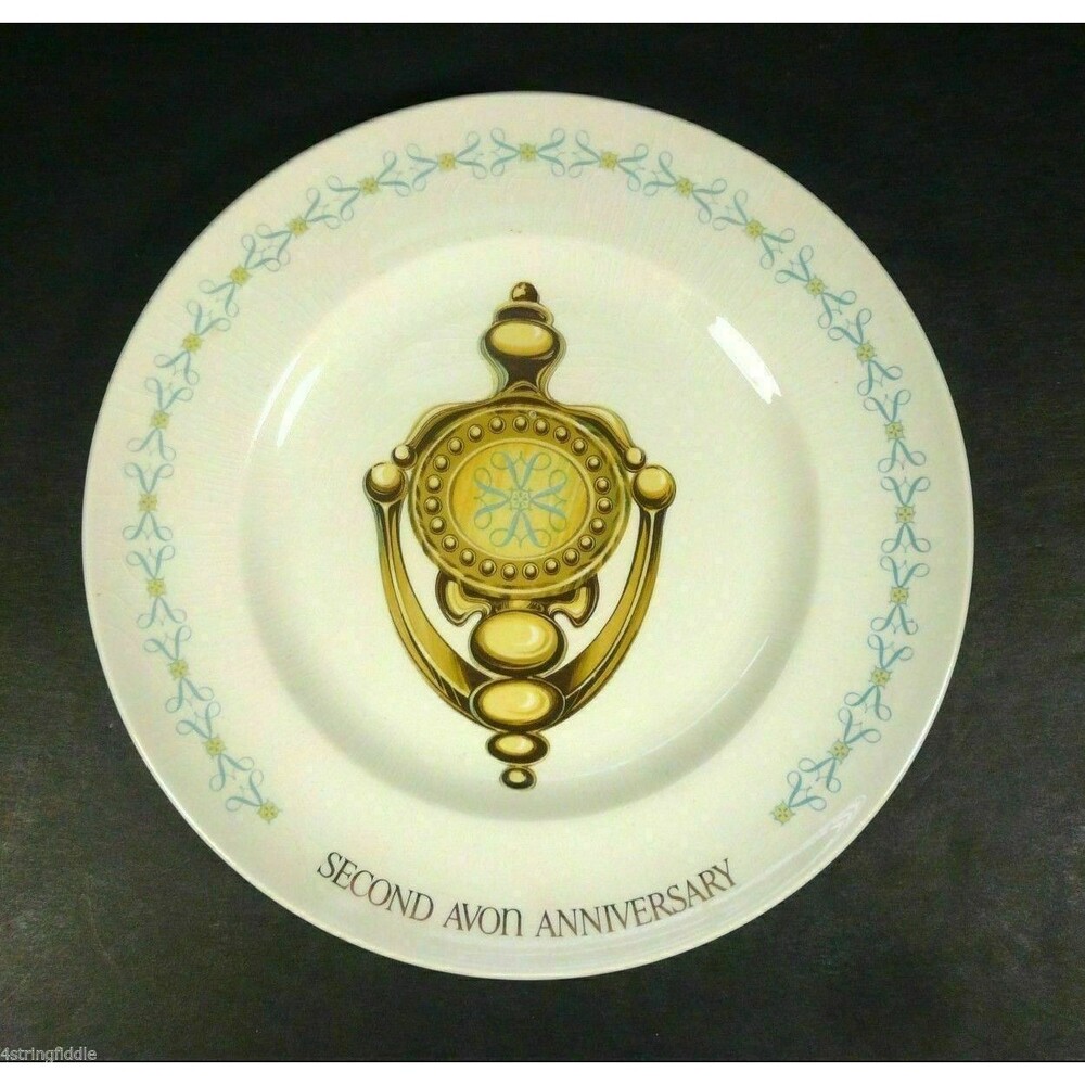Avon Doorknocker Second Anniversary Plate